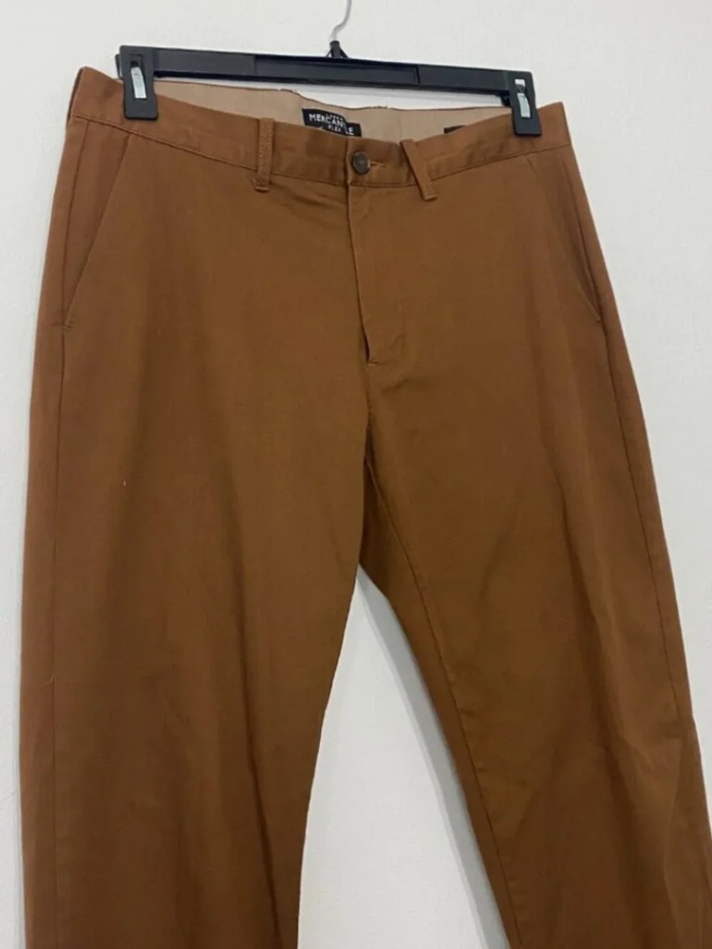 J. Crew Men Mercantile Flex Chino Pants Rust Straight Leg Cotton Size 32 x 32